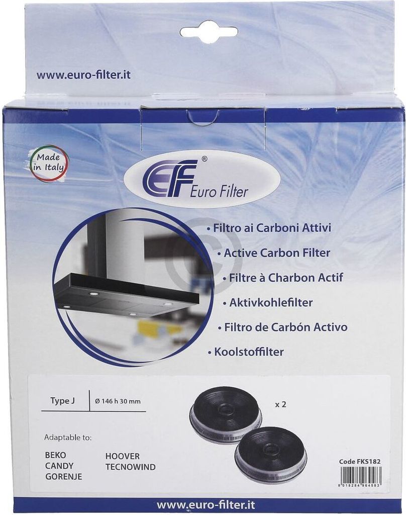 Kohlefilter wie Respekta MIZ2050 146mmØ für Dunstabzugshauben 2Stk