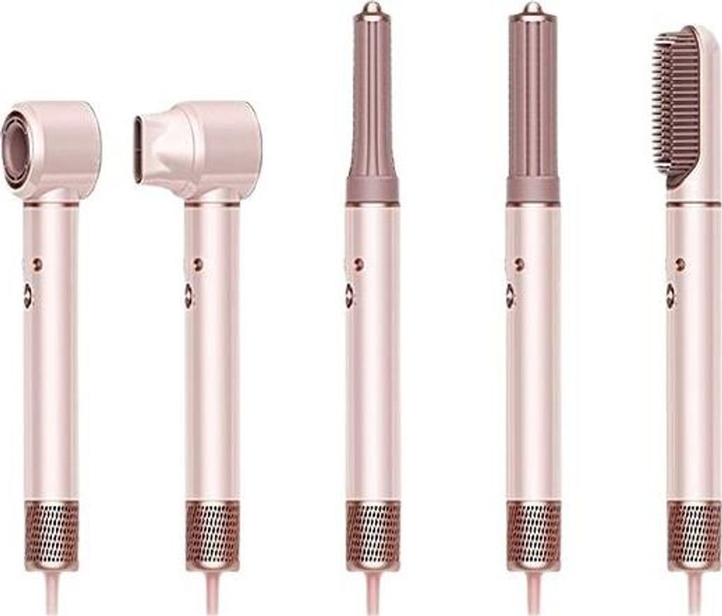 Multifunktionaler Haartrockner, 5in1 Hairstyler, mit Lockenstab automatisch, Warmluftbürste, Haarglätter Bürste & Föhn, Ionentechnologie
