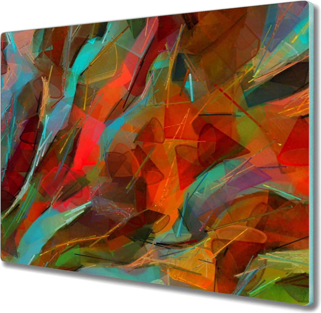 Coloray Herdabdeckplatte 60x52 cm Schneidebrett Kochplattenabdeckung Küchenbrett Hackbrett - versteckt Kegel