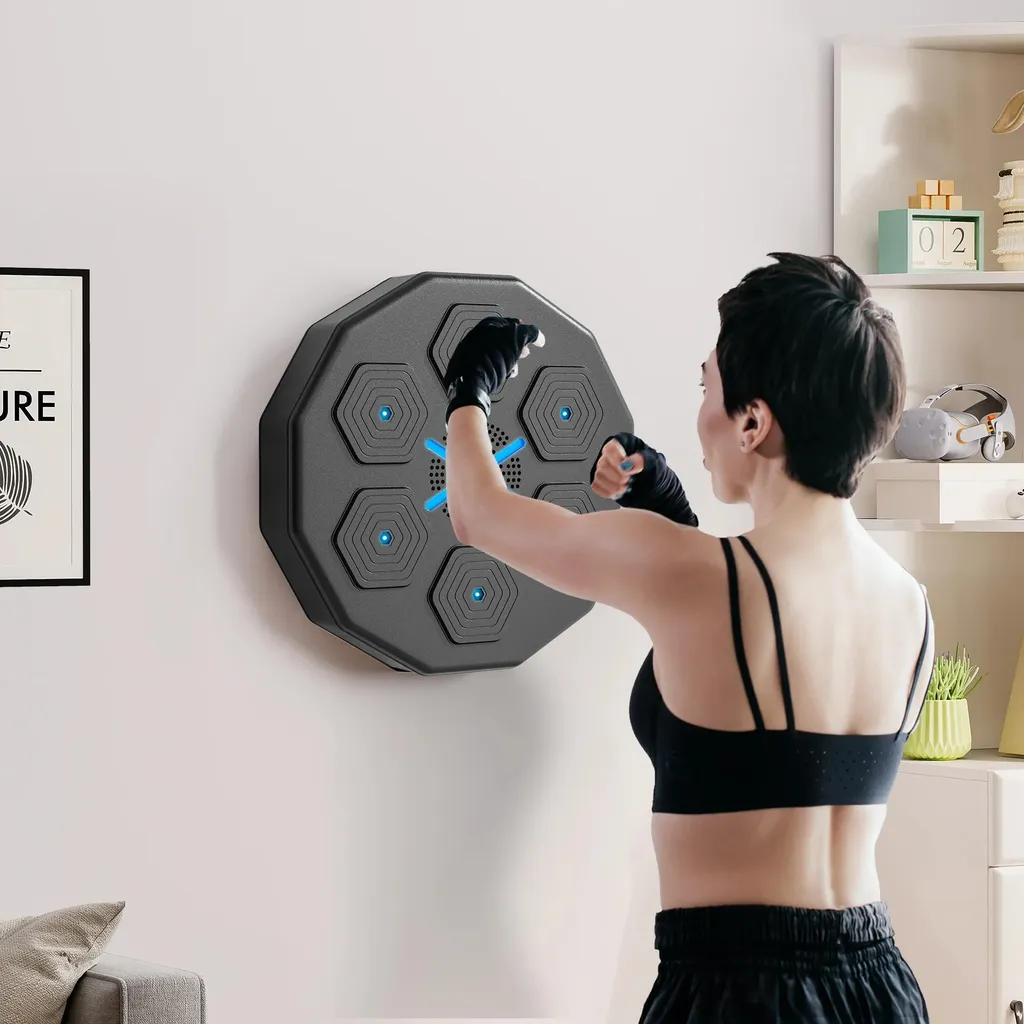 Machine de boxe musicale murale - Plateau interactif Bluetooth et LED