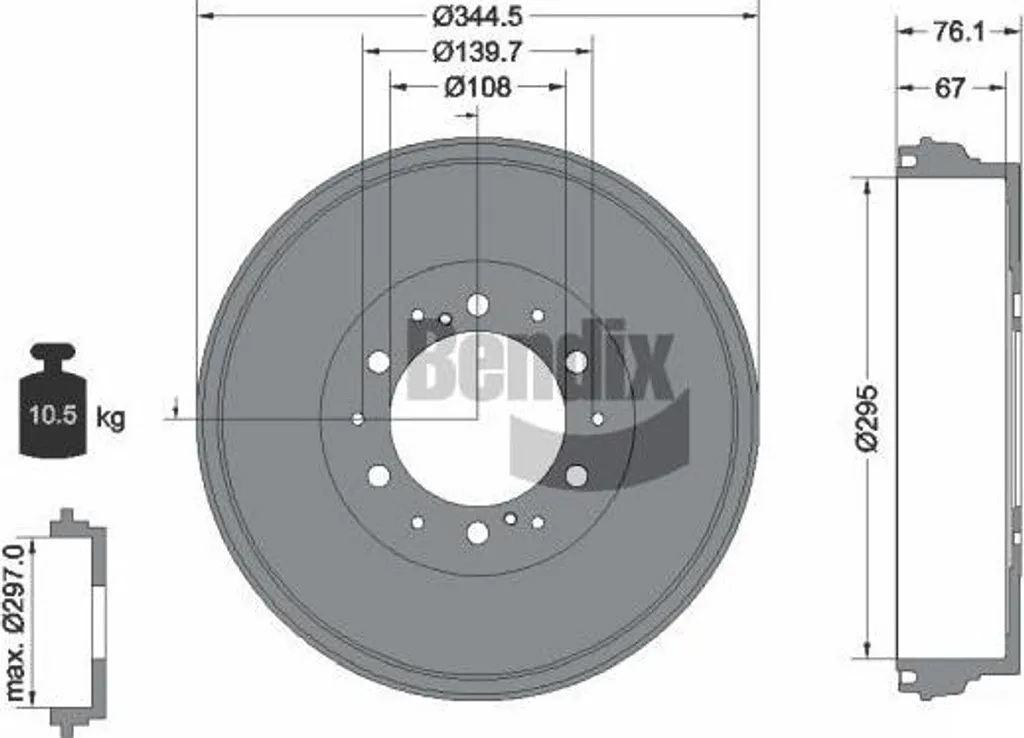Tambour de frein Toyota Hilux 424310K120 pour rénover votre freinage