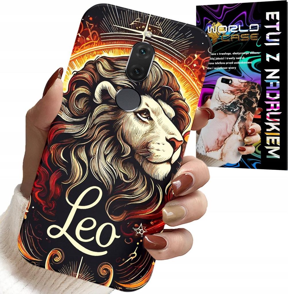 Etui Für Huawei Mate 10 Lite - Löwe, Sternzeichen Astronomie, Etui + Glas