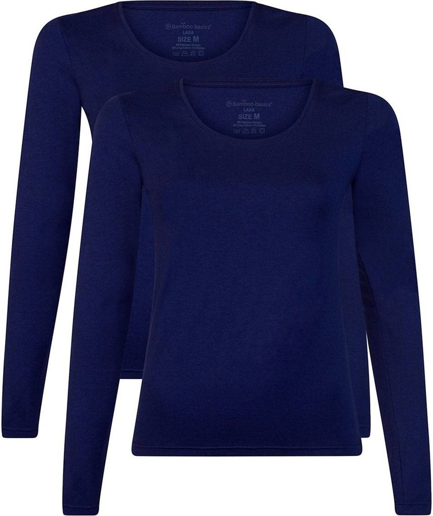 Bamboo Basics T-Shirt Lara - Navy - 2-Pack, Farbe:Navy, Größe:M