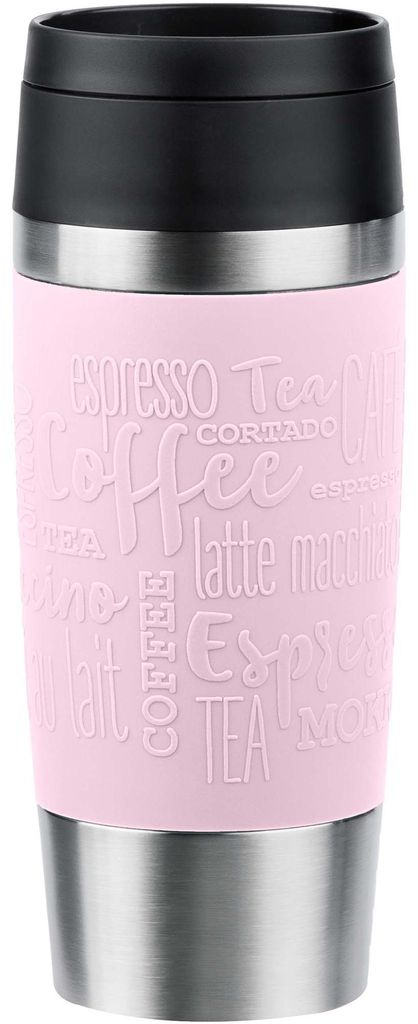 EMSA Travel Mug Classic , Pink, Edelstahl, Silikon, Produktbild 