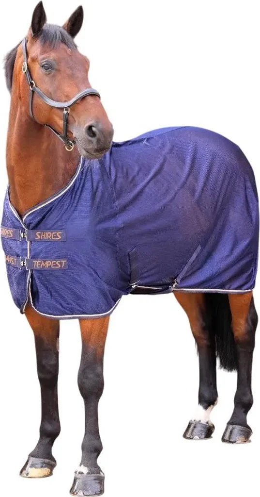 Couverture de pré pour chevaux type Cooler 137cm Tempest Bleu Encre ER2249