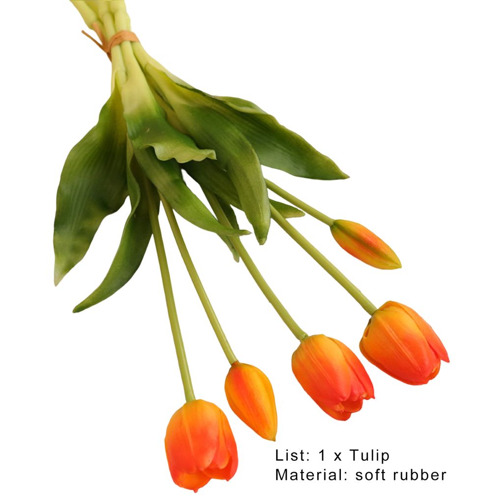 gefälschte Blume ohne Bewässerung lebendiger farblicher PE-Hände feiner Verarbeitung Schießen von Requisiten nicht verblüfft 5 Tulps Simulatio...