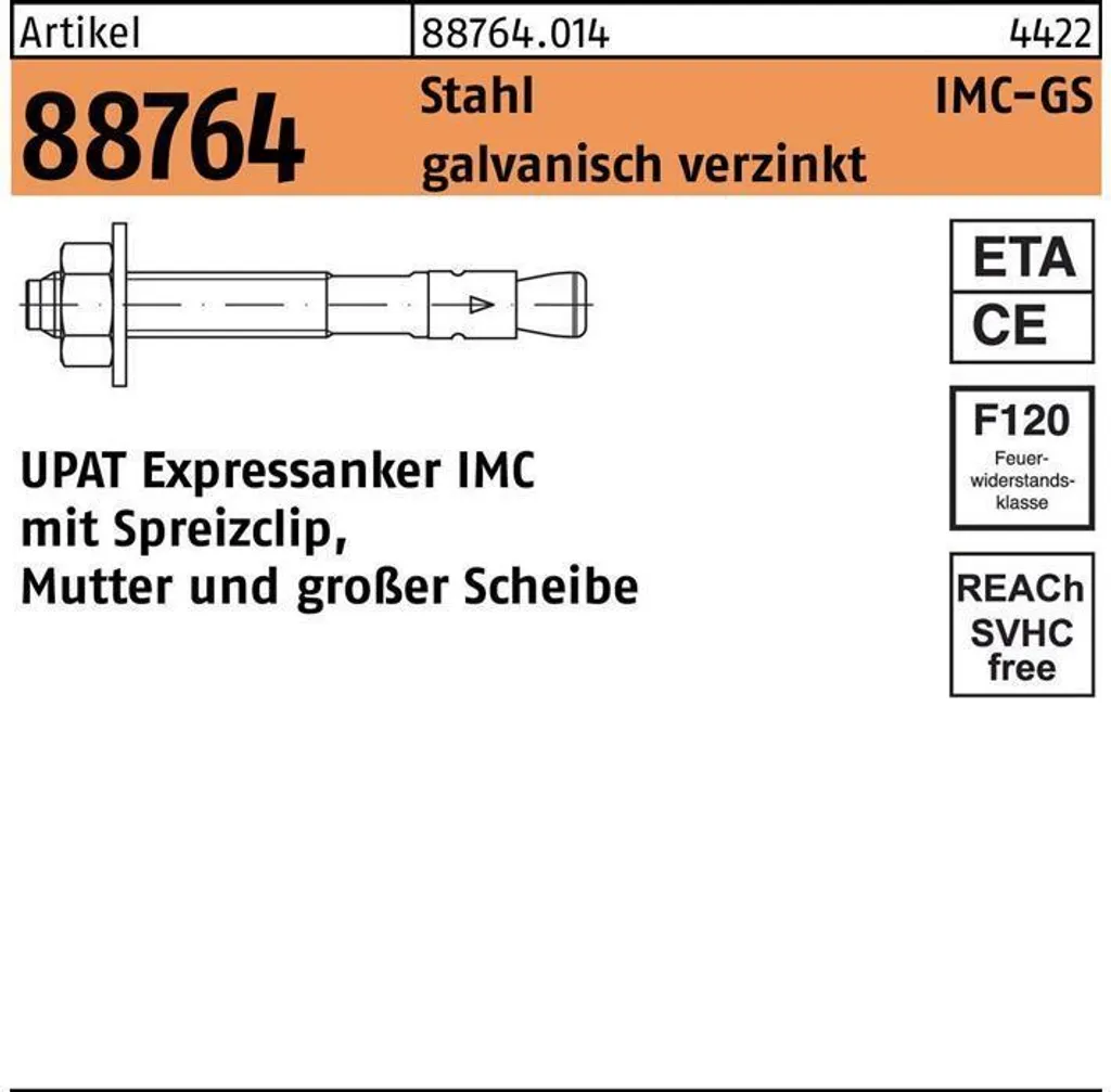 Offerta Tasselli Upat IMC 16/140/258 GS: Il Re degli Ancoraggi Pesanti