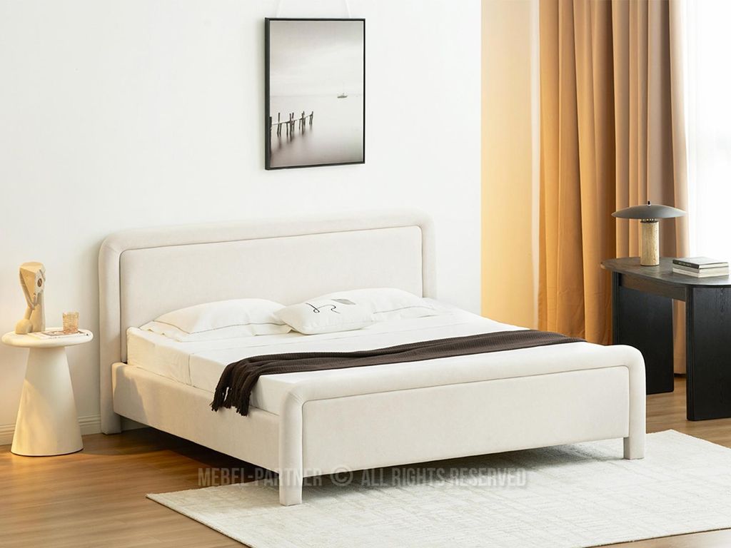 Polsterbett 180x200 JAKUBA - Creme