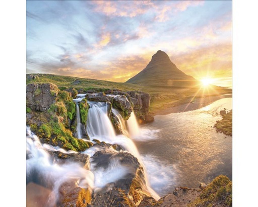 Glasbild Fairytale Waterfall 30x30 cm