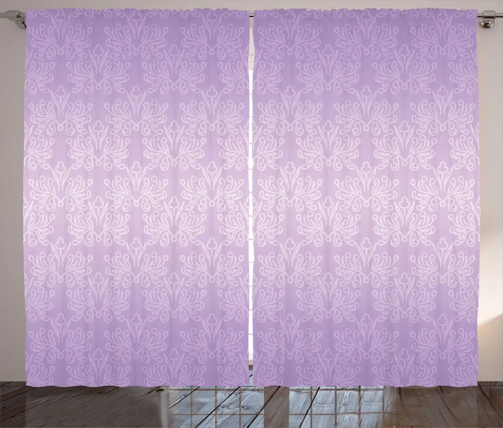 ABAKUHAUS Tenda Rustica Viola Barocca 280x245 cm per Soggiorno Elegante