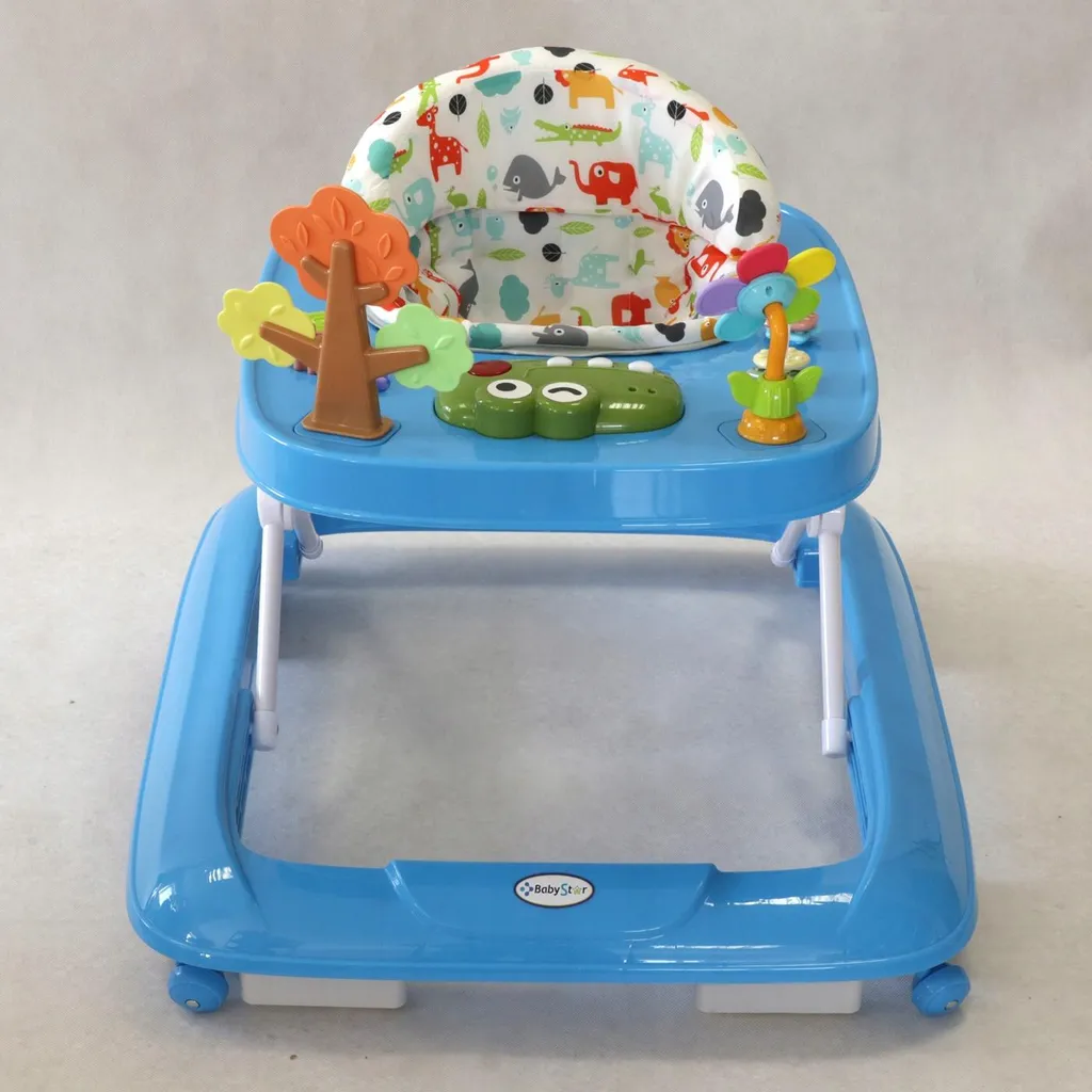 Aide à la marche bébé : Chariot interactif réglable anti-glissade