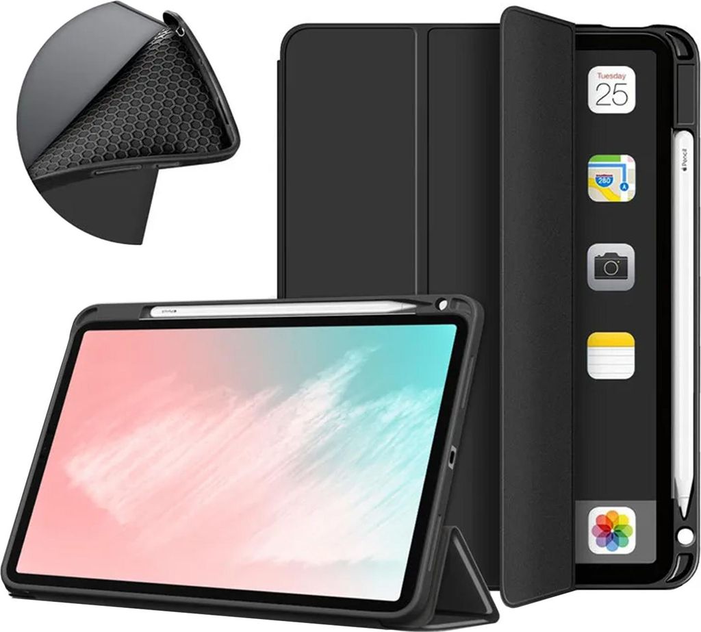 Hülle Smart Pencil für Apple iPad 10,9" (10. Generation, 2022) / iPad 11" (A16, 11. Generation, 2025) – Schwarz