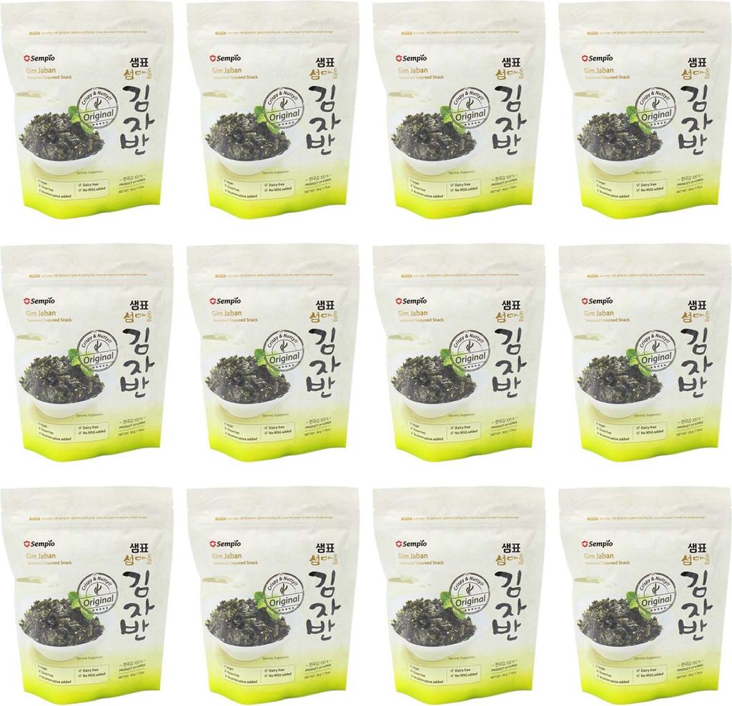 Sempio Geröstete Seealgen Snack mit Sesam 12x50g