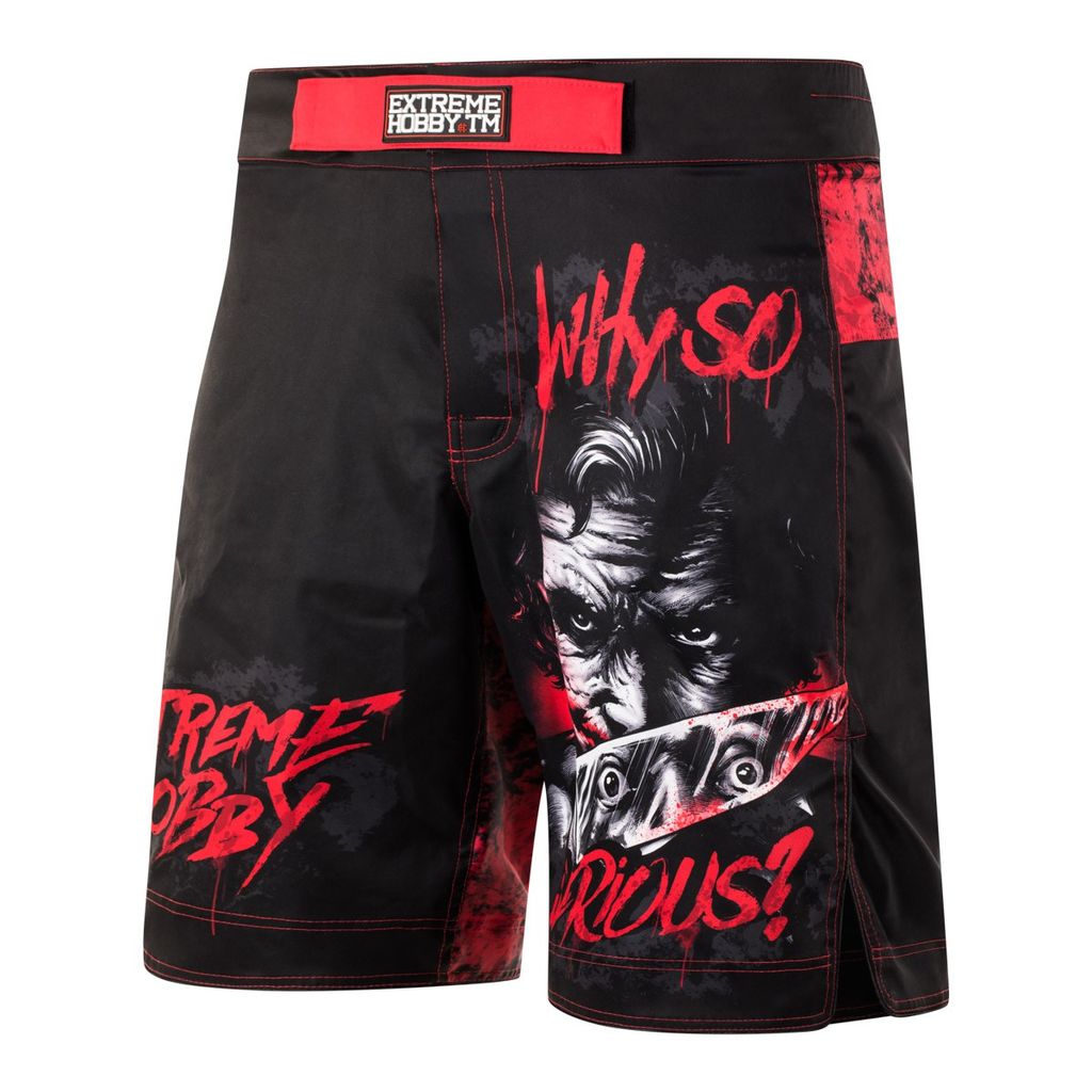 Extreme Hobby WHY SO SERIOUS Grappling Kurze Sporthose Kurz für Männer REH-TECH Schwarz S