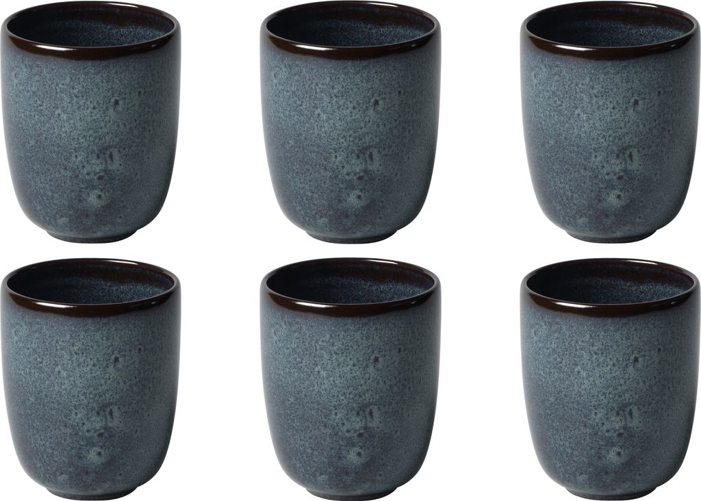 like. by Villeroy & Boch Lave Gris Kaffeebecher 400ml 6er Set grau Steingut