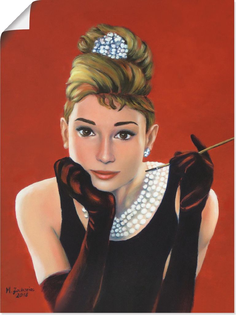 ARTland Poster Audrey Hepburn Porträt Größe: 45x60 cm