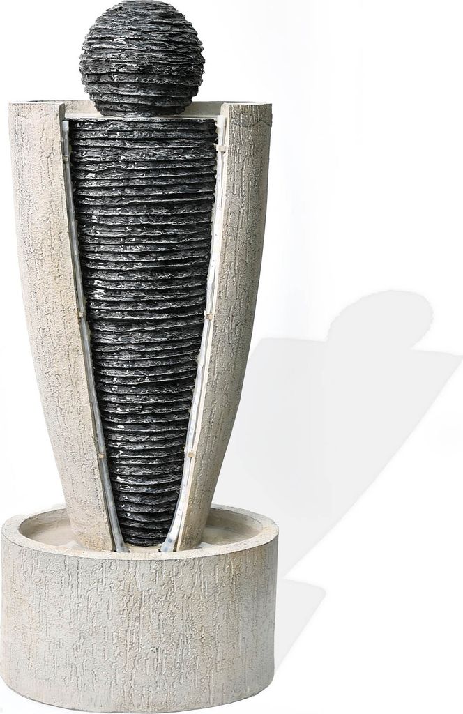 Köhko Springbrunnen Trophäe mit LED-Beleuchtung Wasserspiele für Outdoor + Indoor Gartenbrunnen Zimmerbrunnen 17002