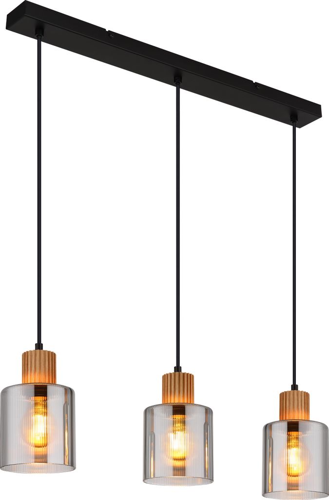 Globo Lighting Hängeleuchte Metall schwarz matt, 3x E27 Produktbild 