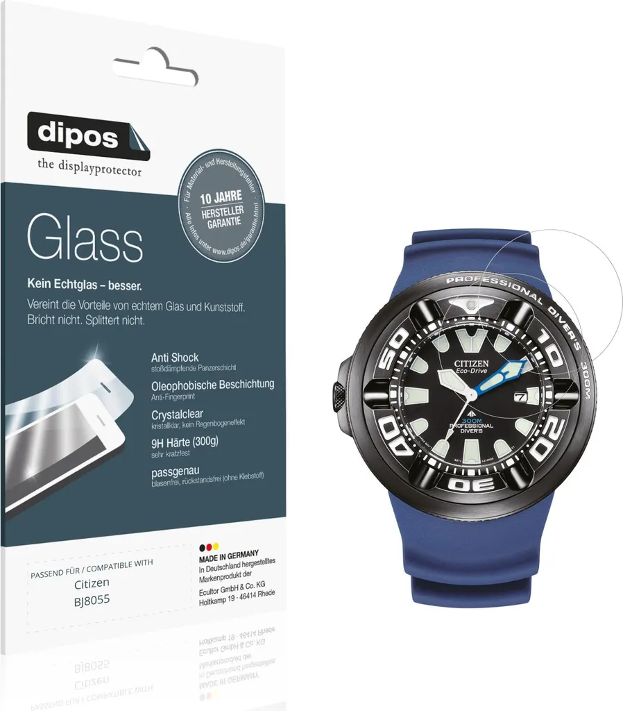 2x Pellicola Citizen BJ8055 Protezione Vetro Flessibile 9H dipos per Ecozilla