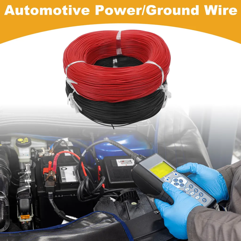 Fil de terre universel 26AWG noir et rouge 1001ft pour mise à la terre