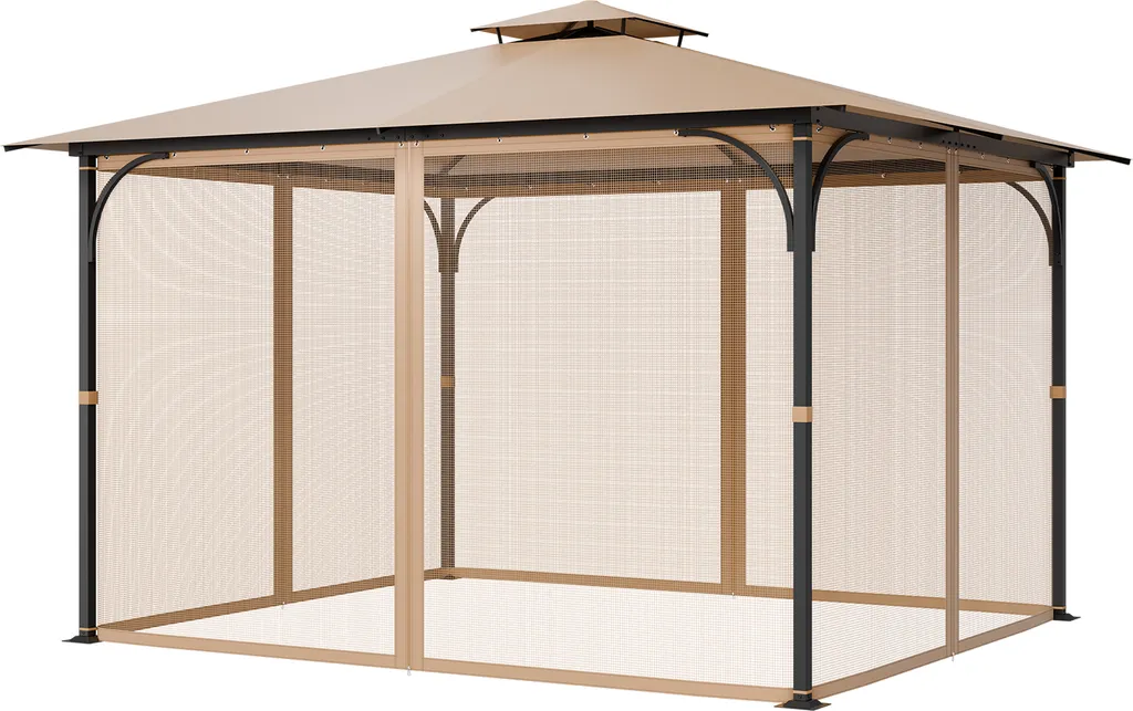Moustiquaire VEVOR pour Pavillon 305x366 cm, Filet de Rechange 4 Pièces