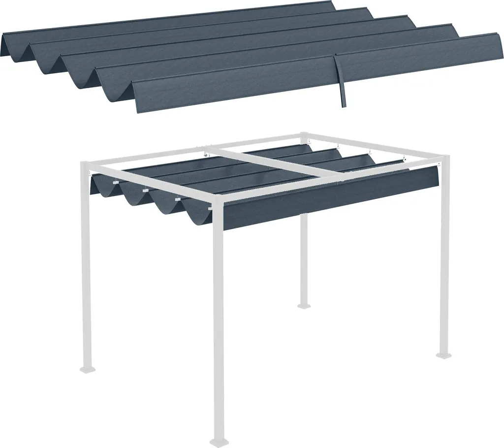 Toile de rechange pour pergola Outsunny 286x245 cm gris foncé anti-UV