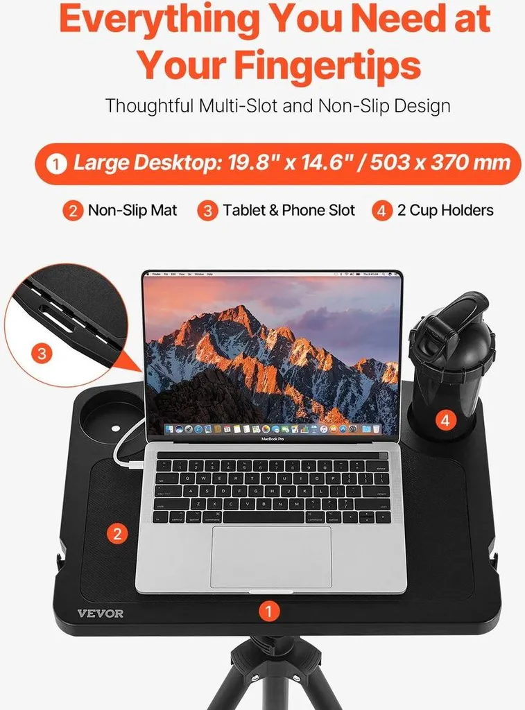 Vélo d'appartement de bureau triangle V2 avec support tablette intégré - 3