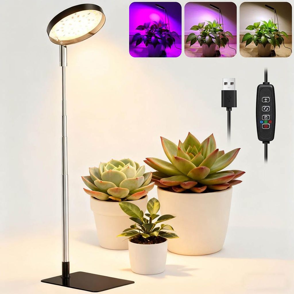 LED rastlinná lampa s plným spektrom, stmievateľná, výškovo Obrázok produktu 