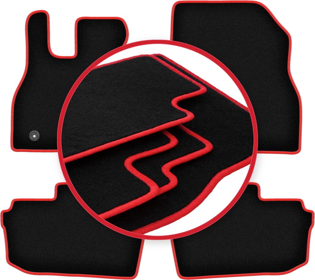 CARLUX-RED Autofußmatten für: Nissan Leaf II Fließheck (2017-)