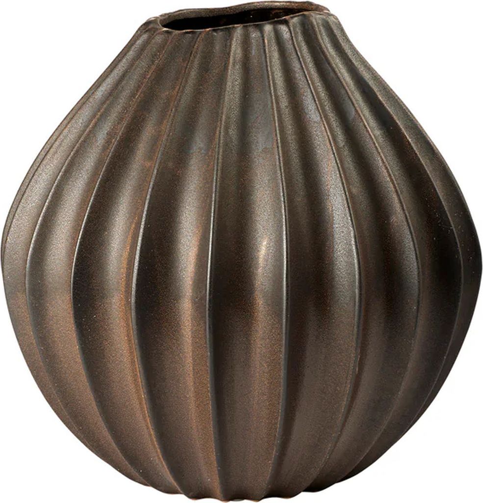 Broste Copenhagen Wide Vase XL Antique Brown