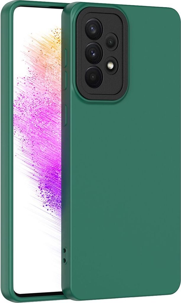 Mobigear Colors Samsung Galaxy A73 Hülle Flexibles TPU Backcover - Grün