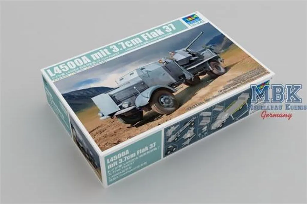 Maquette Trumpeter L4500A avec canon Flak 37 en plastique