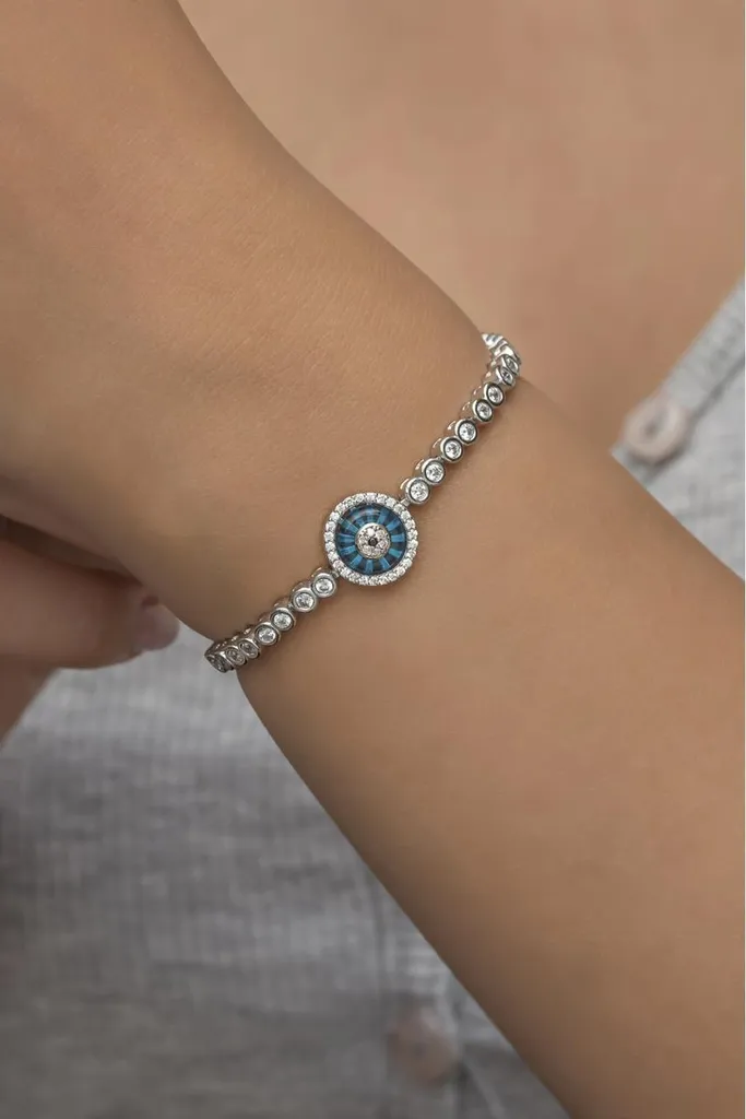 Bracelet Argent Anti-Oxydation : Brillance Durable et Protection Nazar