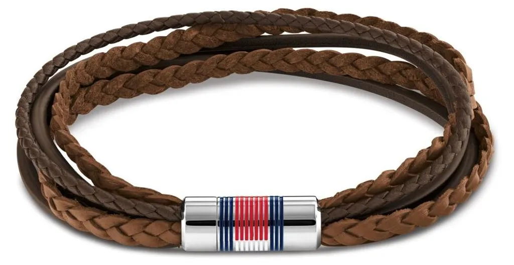 Bracelet Homme Cuir Marron Tommy Hilfiger 2790425 : Style et Confort