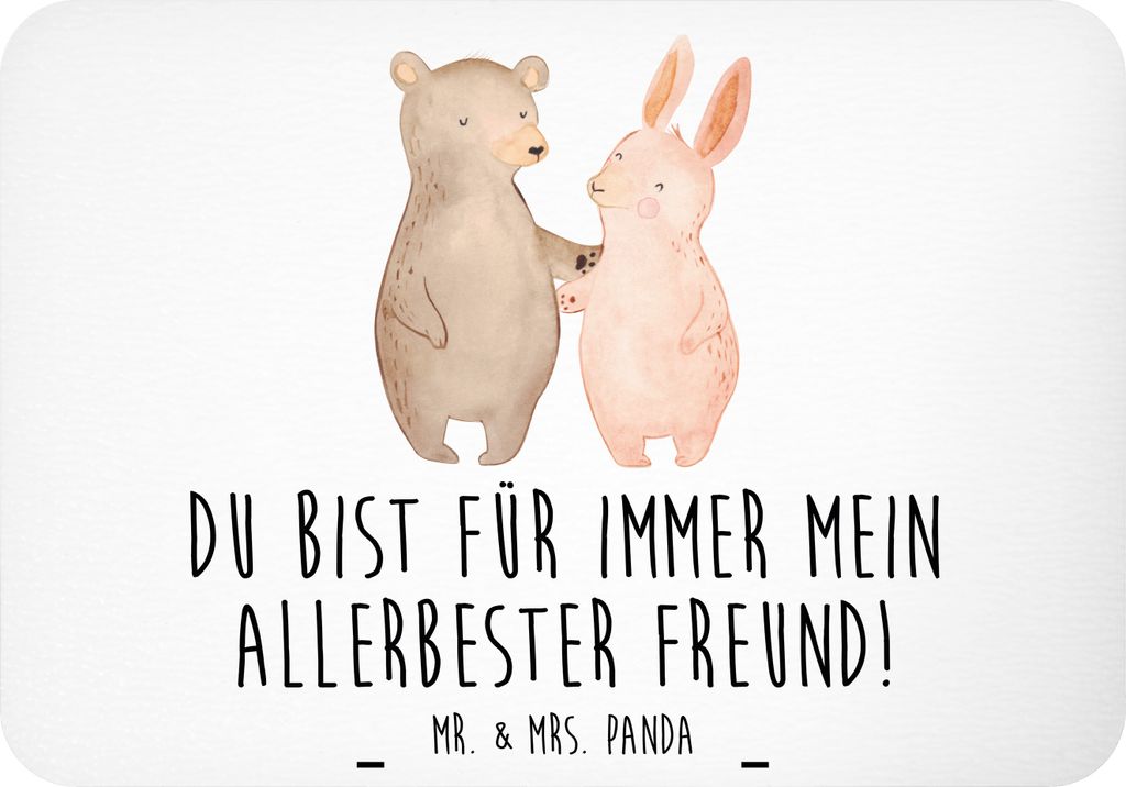 Mr. & Mrs. Panda magnet Bär und Hase Umarmen - Weiß - Geschenk, Freunde, haftmagnet, für Immer, Kühlschrankmagnet, whiteboardmagnet, wandmagnet...