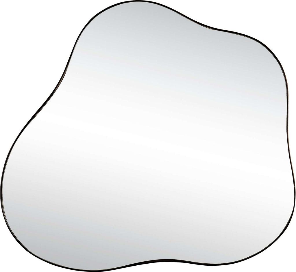 AIORBER Cloud Wandspiegel mit unregelmäßigem Metallrahmen modern Art Deco Design Spiegel für Wohnzimmer Flur Schlafzimmer Schwarz