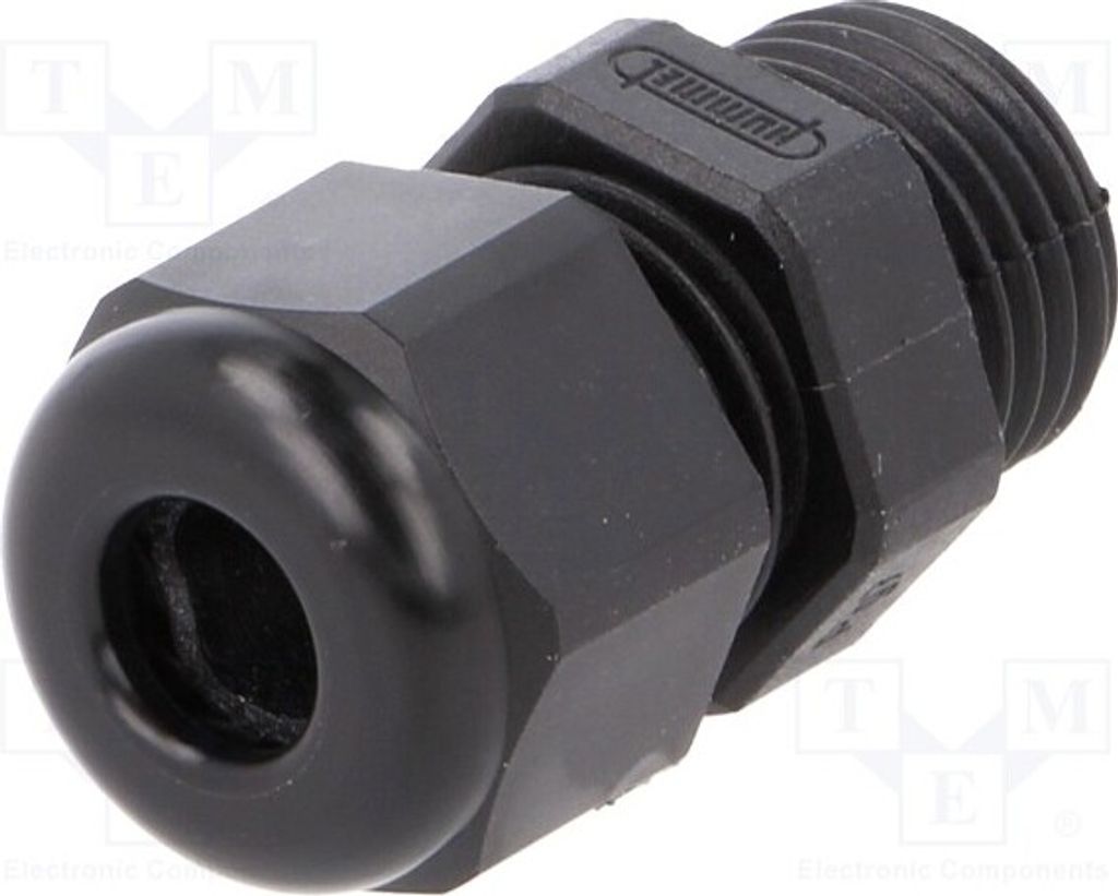 5x Kabelverschraubung PG7 Mat: schwarz IP68 1.209.0701.14 n