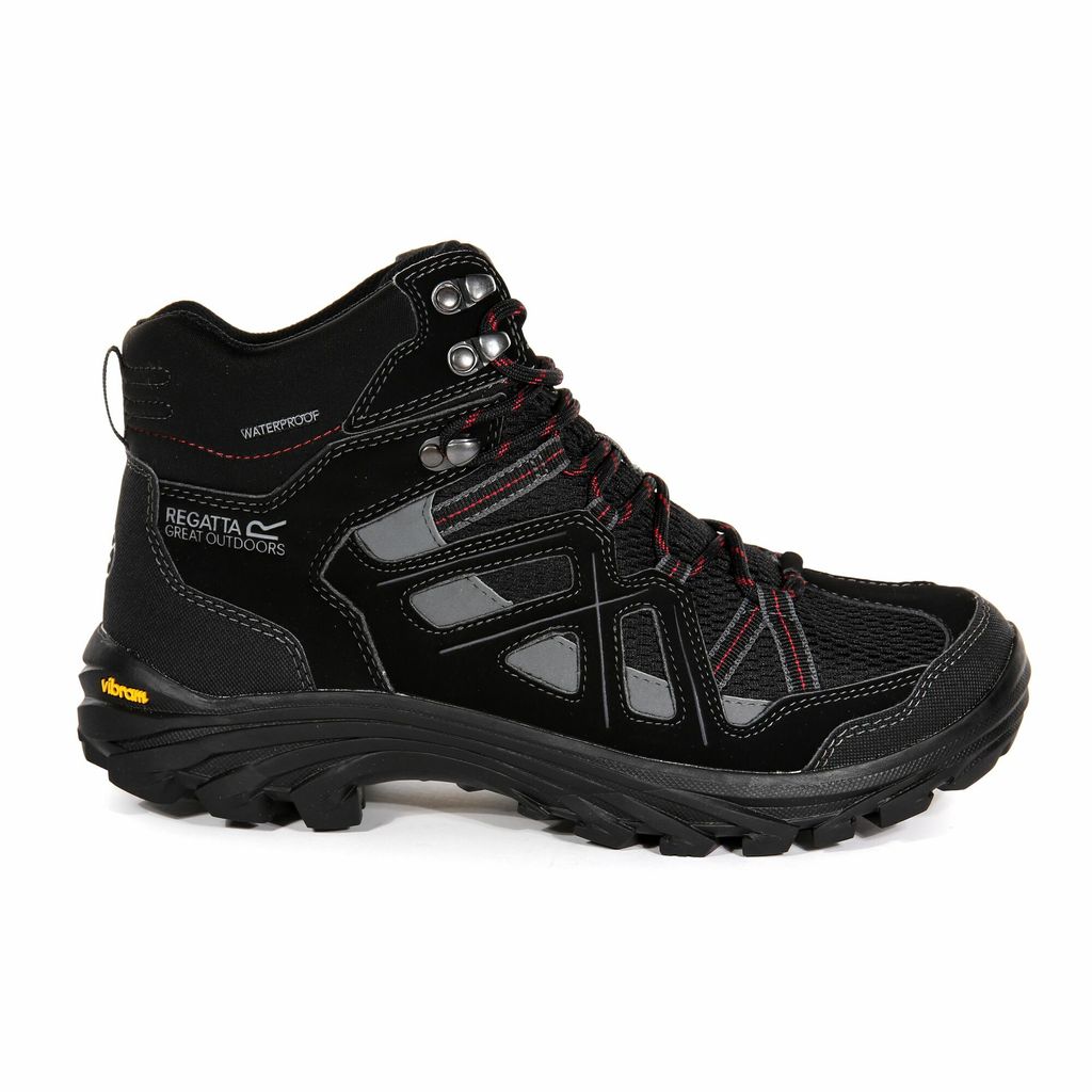 Regatta Herren Burrell II wasserdichte Trekkingstiefel schwarz 42
