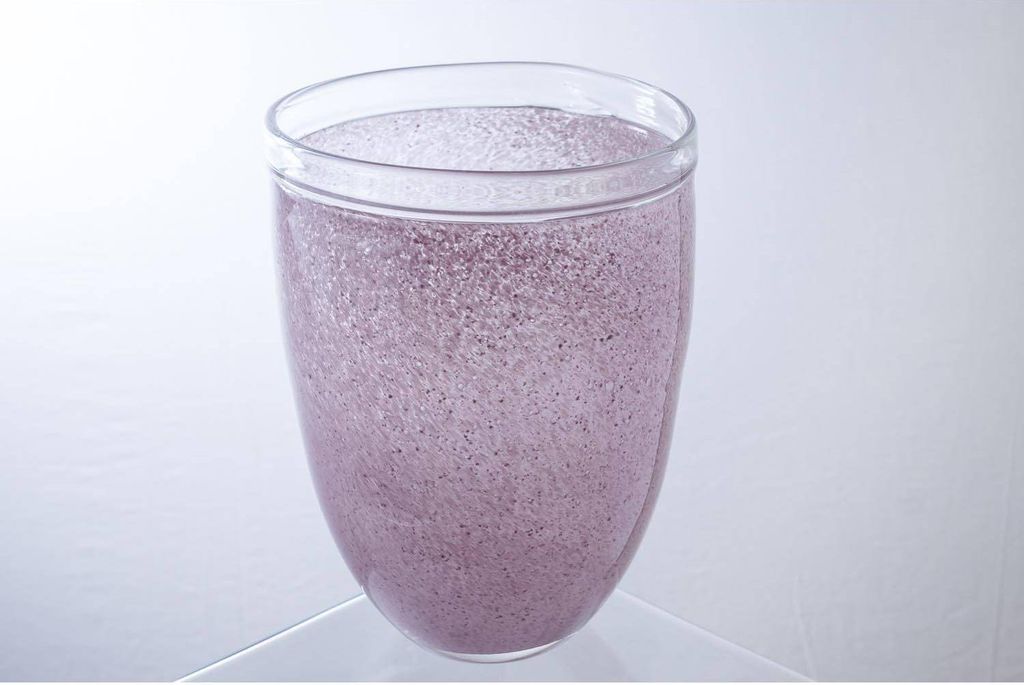 INNA-Glas Runde Glasvase - Pflanzkübel Alexa, rosa, handgemacht, 25cm, Ø 17,5cm - Pflanzgefäß