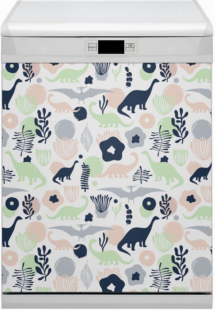 Magnetmatte Geschirrspüle Abwaschbar Küche Magnete Nachbildung 60x80 cm - Dinosaurier