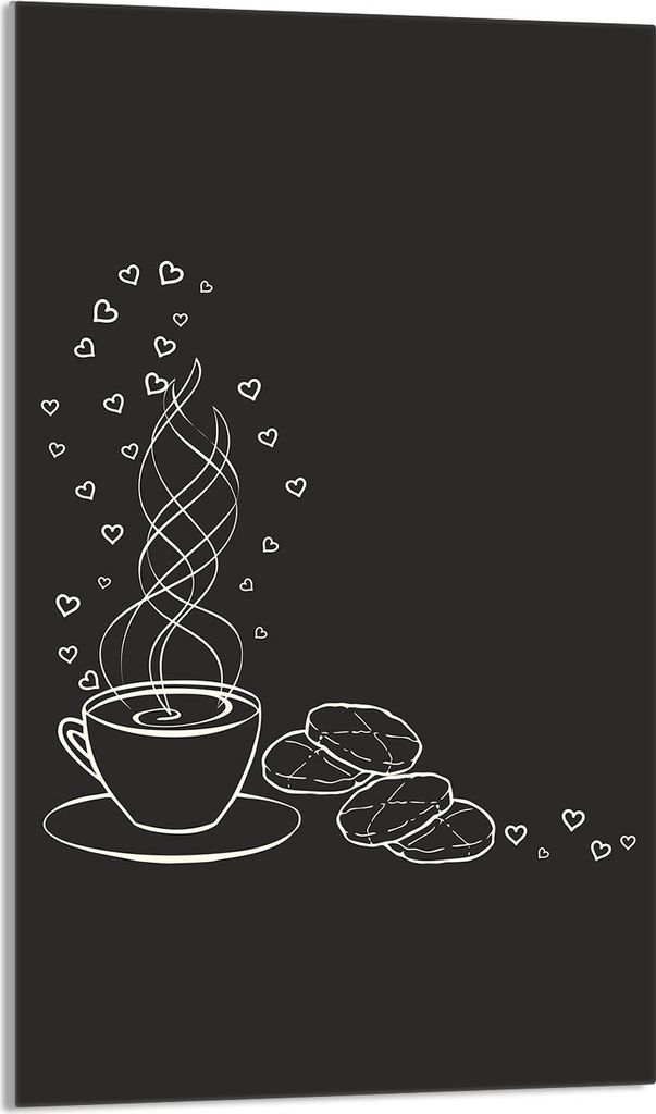 Glasschneidebrett 30x52 Kaffee