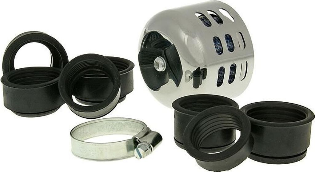 Luftfilter Powerfilter Alu Kappe 28-44mm Chrom