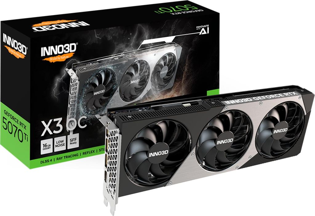 INNO3D GeForce RTX 5070 Ti X3 OC, Grafikkarte, (DLSS 4, 3x Produktbild 