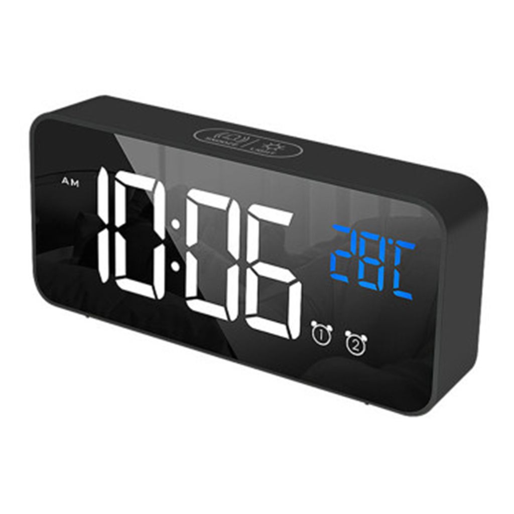 LED Display Wecker USB Digital Uhr Alarm Wecker Tischuhr Snooze Digital Wecker 