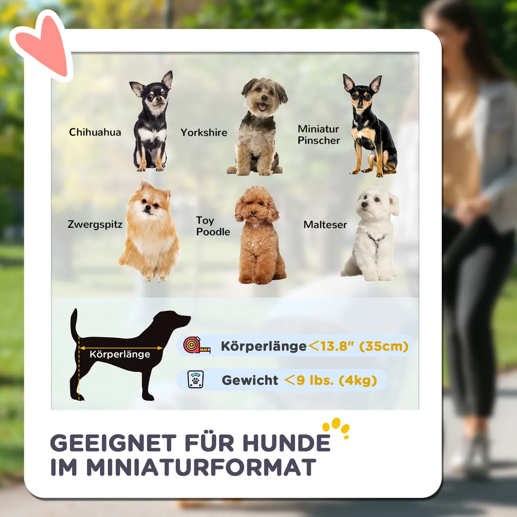 PawHut passeggino per cani 3 in 1 box per cani pieghevole, borsa da trasporto pieghevole con portabicchieri, passeggino per cani, passeggino per gatti con ruote a 360° passeggino per gatti per mini cani sotto i 4 kg, grigio chiaro - 6
