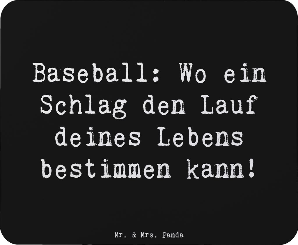 Mr. & Mrs. Panda Mousepad Spruch Baseball Schlag - Schwarz - Geschenk, Sportler, Legenden, Sportart, mauspad laptop, Schläger, pc, Bestimmen, Stad...