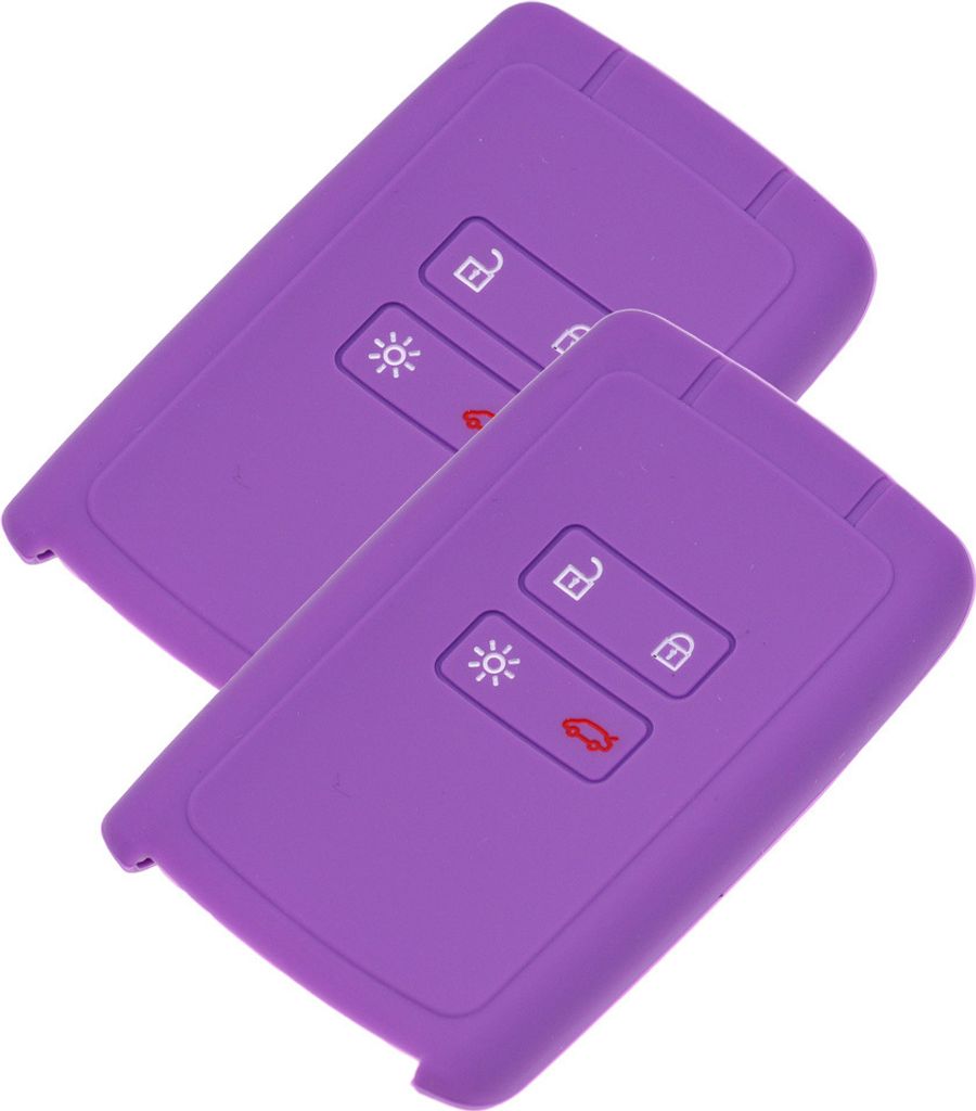 2x Auto Schlüssel Silikon Schutz Hülle  Lila kompatibel mit Produktbild 