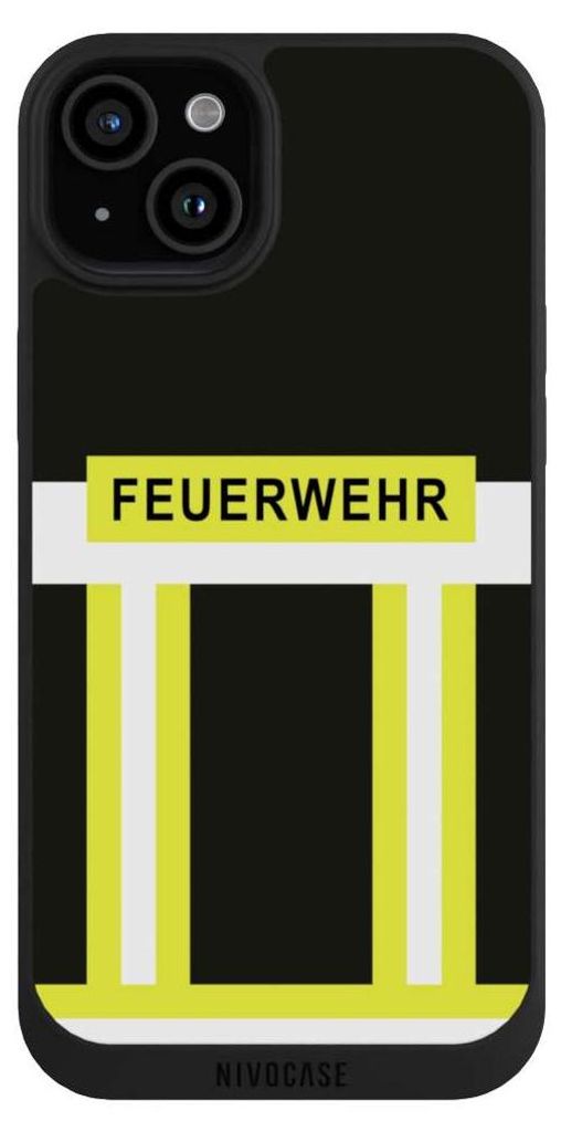 NIVOCASE Handyhülle für Apple iPhone 15 Plus Hülle NIVOpure Case Schwarz Beruf Feuerwehr Feuerwehrmann