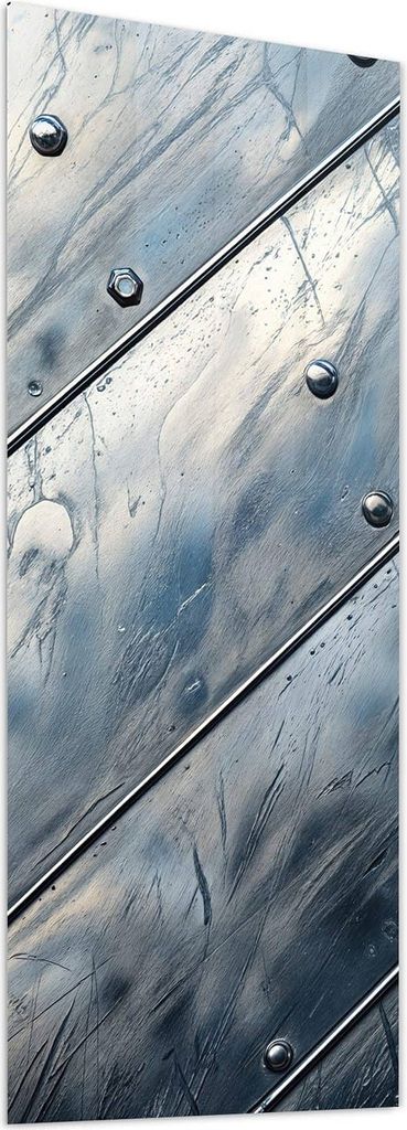 Glasbild 40x100cm in XXL für Wohnzimmer, Schlafzimmer Motiv Metallplatte
