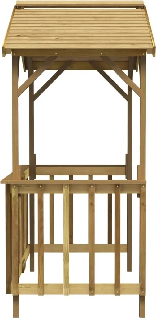 Toit de Protection pour Barbecue en Bois de Pin 163x93x210 cm Extérieur - 4